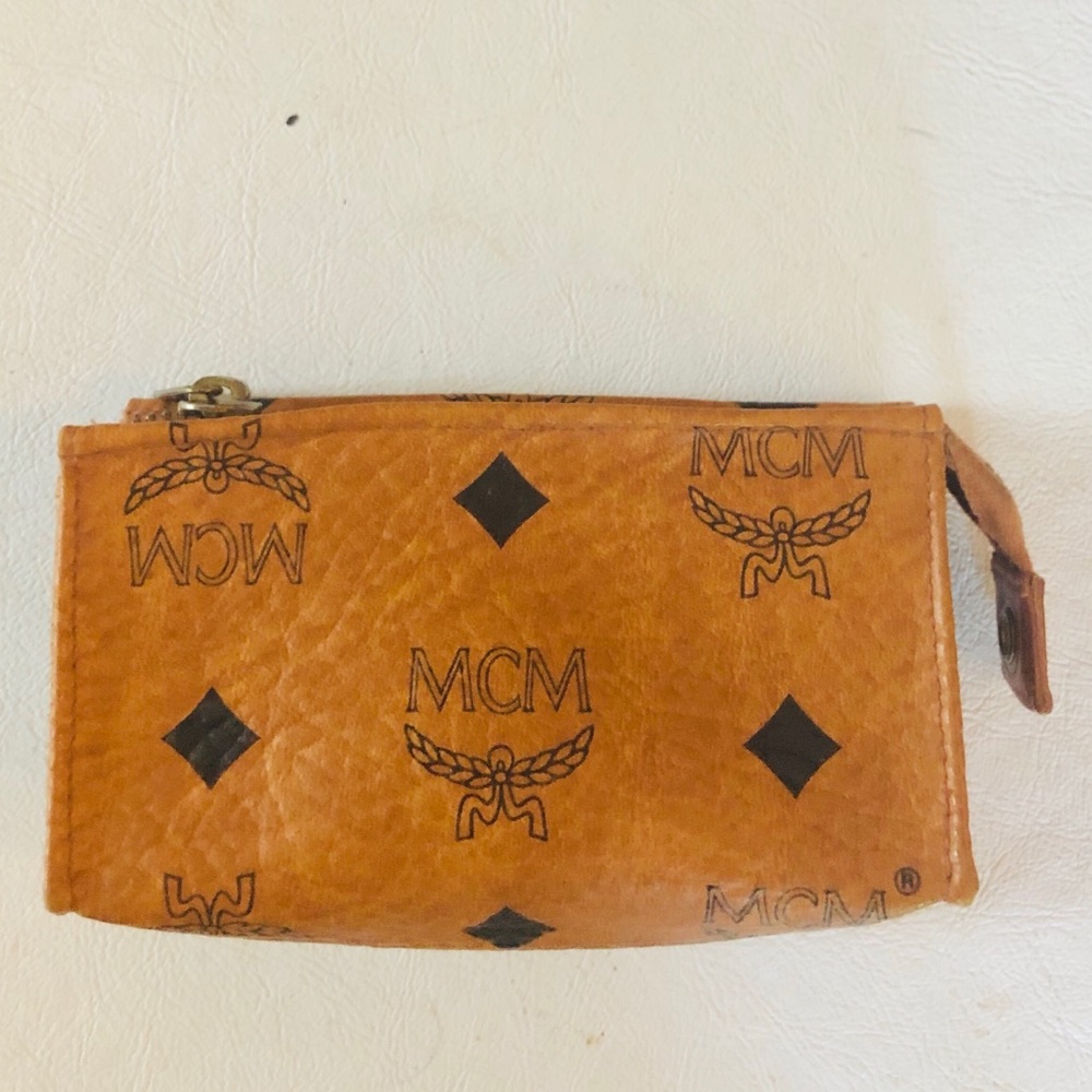 MCM Brown Small Zip Pouch